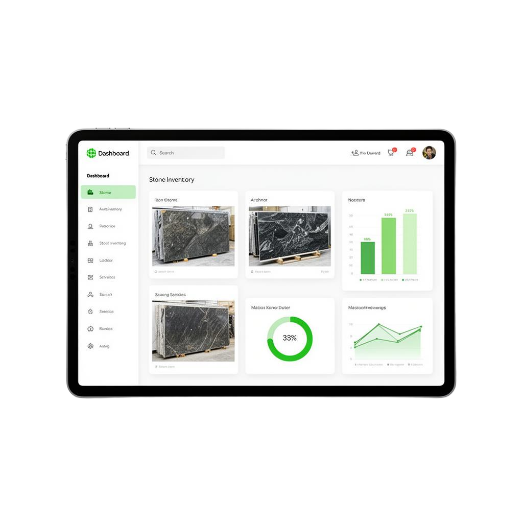 Tablet exibindo dashboard do NewBlocksConect